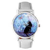 Montre Femme 2017 Hot Sale Women Quartz Watch Cat Butterfly PU Leather Women Clock Casual Womens Watches Relogio Feminino