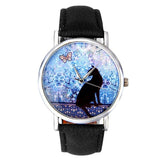 Montre Femme 2017 Hot Sale Women Quartz Watch Cat Butterfly PU Leather Women Clock Casual Womens Watches Relogio Feminino