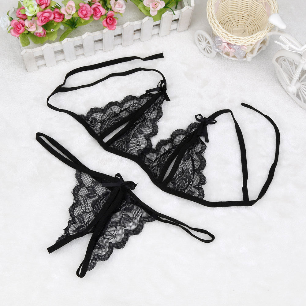 Women Lady Sexy Lingerie Lace Underwear Sleepwear G-string Lingerie BK