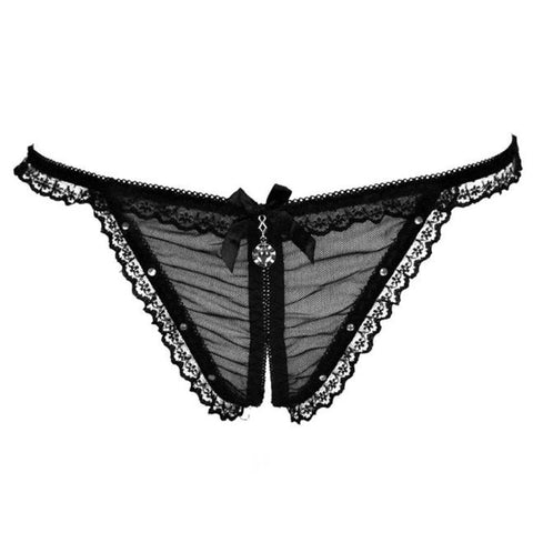 Hot Women Lace Crotchless G-string Underwear Thongs Panties Sexy Lingerie BK