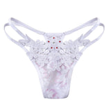 Women G-string Thongs Intimates Briefs Lace Underwear Breathable Lingerie BK