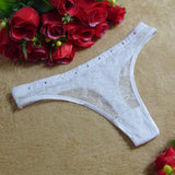 Women Sexy Lace V-string Briefs Panties Thongs G-string Lingerie Underwear BK