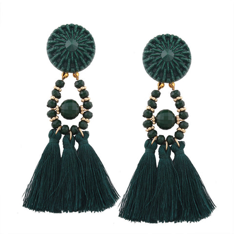 Fashion Bohemian Earrings Women Long Tassel Fringe Dangle Earrings Jewelry