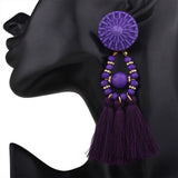 Fashion Bohemian Earrings Women Long Tassel Fringe Dangle Earrings Jewelry