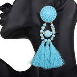 Fashion Bohemian Earrings Women Long Tassel Fringe Dangle Earrings Jewelry