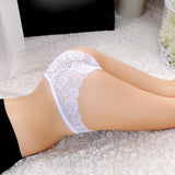 Women Sexy Lace Transparent Underwear Hip Lingerie G-String Briefs Underwear BK