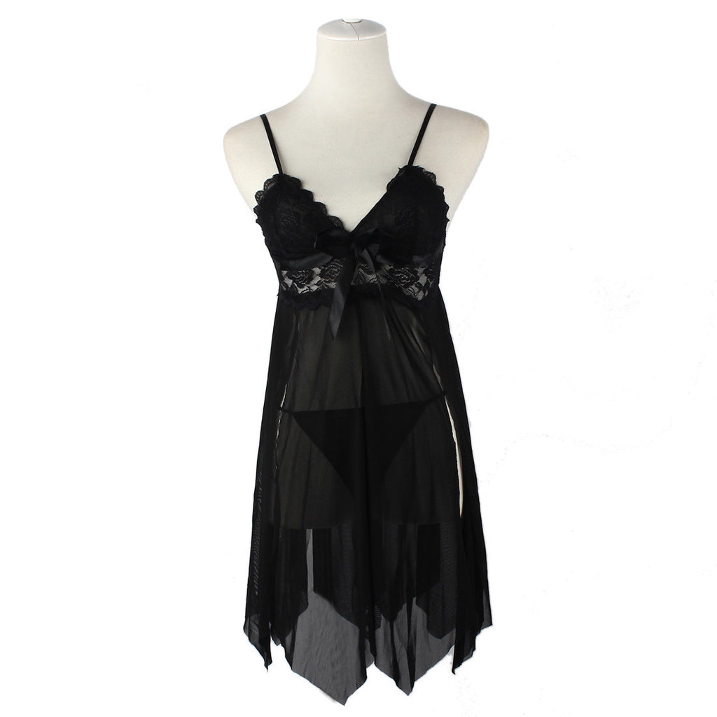 Sexy Lingerie Women Underwear Sleepwear Lace Dress G-string Nightwear BK