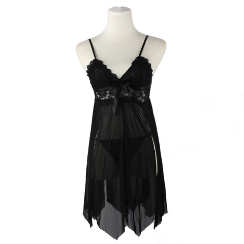 Sexy Lingerie Women Underwear Sleepwear Lace Dress G-string Nightwear BK