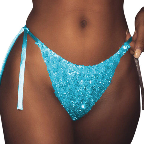 Women Sequin G-string Briefs Panties Seamless Thongs Lingerie Underwear Knickers