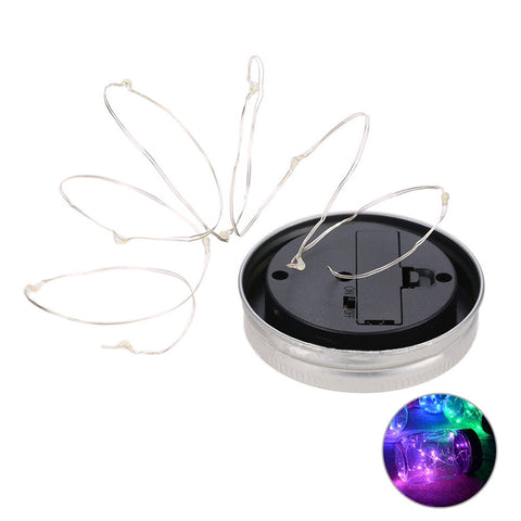 20 LED Solar Mason Can Lid Cap Light String LED Fairy Light Decorative String Light for Garden Yard Home Landscape