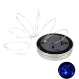 20 LED Solar Mason Can Lid Cap Light String LED Fairy Light Decorative String Light for Garden Yard Home Landscape