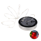 20 LED Solar Mason Can Lid Cap Light String LED Fairy Light Decorative String Light for Garden Yard Home Landscape