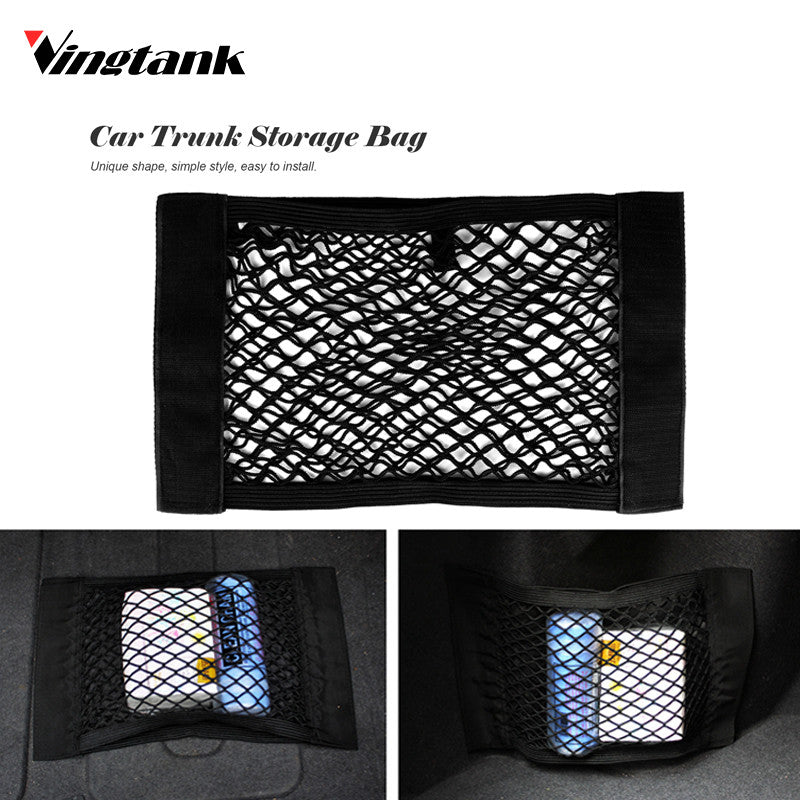 Car Styling Car Back Rear Trunk Seat Elastic String Net Mesh Storage Bag Pocket Cage